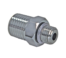 Переходник  3/8"(M) - 1/4"(M) NPT, Хром. латунь